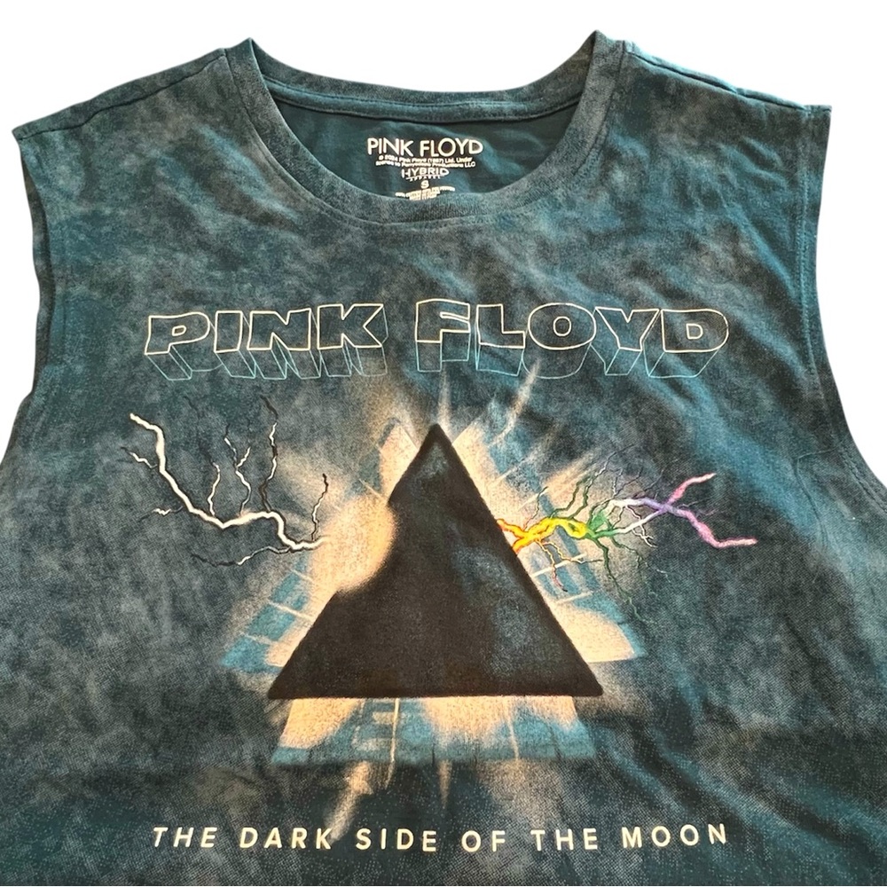 PINK FLOYD Dark Side Of The Moon Tie Dye Sleeveless Tank Top Tshirt Small NWT